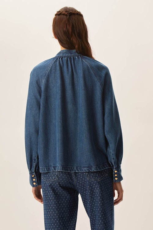 Image of 1-Blusa denim Lou Middle Blue