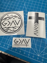 God is Greater than the highs and lows Decals