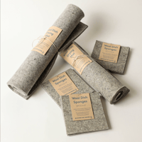 Wool Dish Drying Mat & Sponges - Gives to Common Ground Relief, Coastal Climate Credits