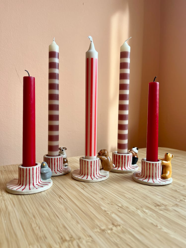 Image of ceramic candlestick holders