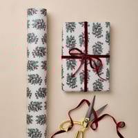 Image 3 of 6 Christmas Luxury botanical wrapping paper sheets bundle