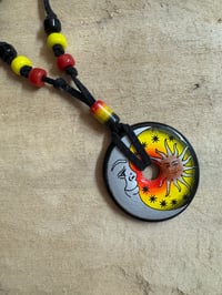 Image 1 of Peruvian Ceramic Moon and Sun Necklace 24 inches
