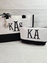 Image 3 of Monogram Tote with Cosmetic Bag