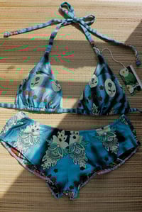 Image 4 of ♲ Retro Paisley Bikini Set - L Top / M Bottom 