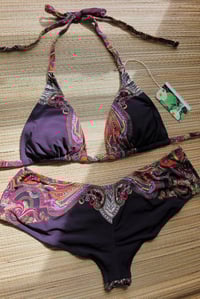 Image 1 of ♲ Amethyst Paisley Bikini Set - L