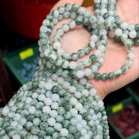 Image 6 of Moss In Snow Jade Coin Bag Energy Bracelet