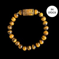 Image 1 of Tigers Eye Energy Bracelet Barrel (Smooth Path)