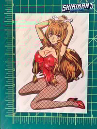 Image 2 of Raphtalia Bunny Sitting 6" Vinyl Sticker **RESTOCKED**