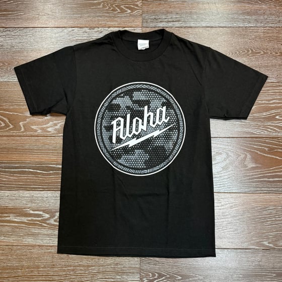 Image of DIGI CAMO ALOHA WAUKEE MENS SHIRT BLK-GRY