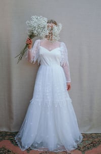 Image 1 of Vintage 60s 70s boho wedding dress