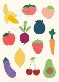 Image 2 of Minimalist Fruits Art Print