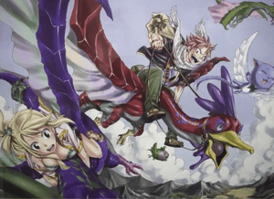 Image of Fairy Tail NALU SIGNED HIRO MASHIMA Japan Exhibition ART PIECE