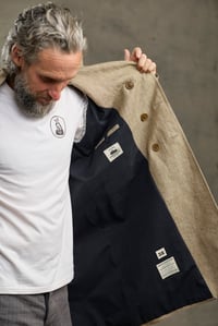 Image 7 of Raglan long Coat - Natural