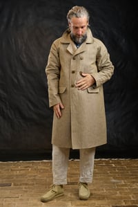 Image 17 of Raglan long Coat - Natural
