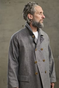 Image 2 of Raglan long Coat - Grey