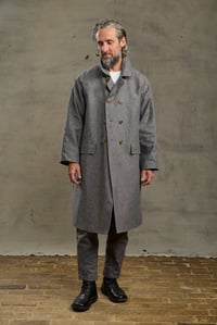 Image 4 of Raglan long Coat - Grey