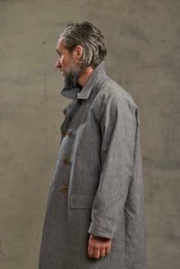 Image 5 of Raglan long Coat - Grey