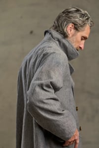 Image 6 of Raglan long Coat - Grey