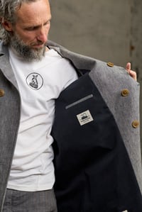 Image 9 of Raglan long Coat - Grey