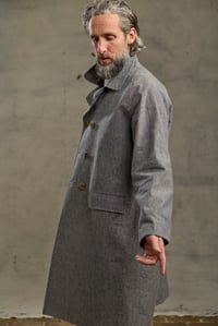Image 10 of Raglan long Coat - Grey
