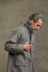 Image 11 of Raglan long Coat - Grey