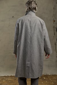 Image 12 of Raglan long Coat - Grey