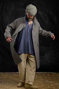 Image 19 of Raglan long Coat - Grey