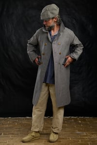 Image 15 of Raglan long Coat - Grey