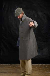 Image 21 of Raglan long Coat - Grey