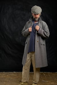 Image 16 of Raglan long Coat - Grey
