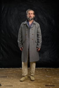Image 14 of Raglan long Coat - Grey