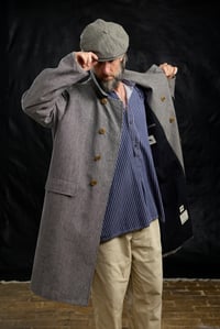 Image 18 of Raglan long Coat - Grey