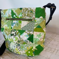 Image 3 of Vivid Patch Handmade Shoulder Bag Upcycled Vintage Fabrics & Denim
