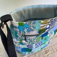 Image 4 of Teal Treasure Handmade Shoulder Bag Upcycled Vintage Fabrics & Denim