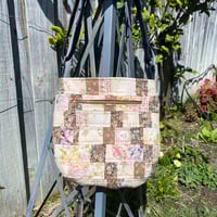 Image 1 of Dusty Bloom Handmade Shoulder Bag Upcycled Vintage Fabrics & Denim