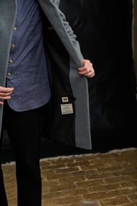 Image 3 of East End wool Coat -  Blue Herringbone £650.00 *M available