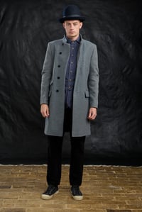 Image 5 of East End wool Coat -  Blue Herringbone £650.00 *M available