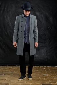 Image 7 of East End wool Coat -  Blue Herringbone £650.00 *M available