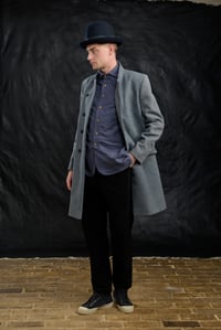 Image 8 of East End wool Coat -  Blue Herringbone £650.00 *M available