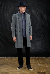 Image 9 of East End wool Coat -  Blue Herringbone £650.00 *M available