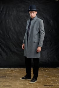 Image 11 of East End wool Coat -  Blue Herringbone £650.00 *M available
