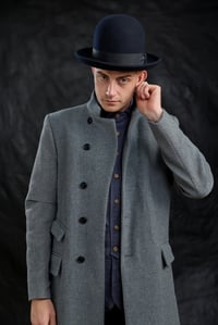 Image 2 of East End wool Coat -  Blue Herringbone £650.00 *M available