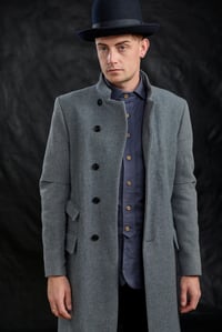 Image 13 of East End wool Coat -  Blue Herringbone £650.00 *M available
