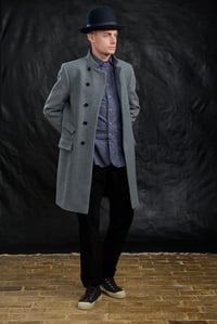 Image 17 of East End wool Coat -  Blue Herringbone £650.00 *M available