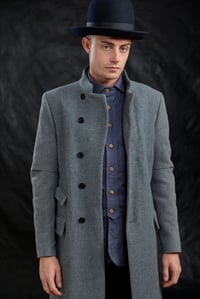 Image 22 of East End wool Coat -  Blue Herringbone £650.00 *M available