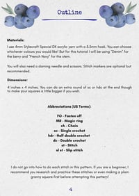 Image 2 of Blueberry Grove Granny Square Pattern - DIGITAL PDF INSTRUCTIONS 
