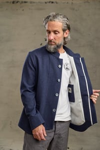 Image 4 of  Chinwest wool Jacket - Navy with Red stripe £530.00