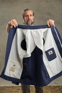 Image 15 of  Chinwest wool Jacket - Navy with Red stripe £530.00