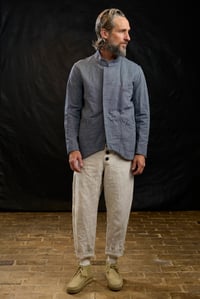 Image 3 of  Chinwest Jacket - Washed Blue Herringbone