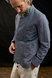 Image 9 of  Chinwest Jacket - Washed Blue Herringbone